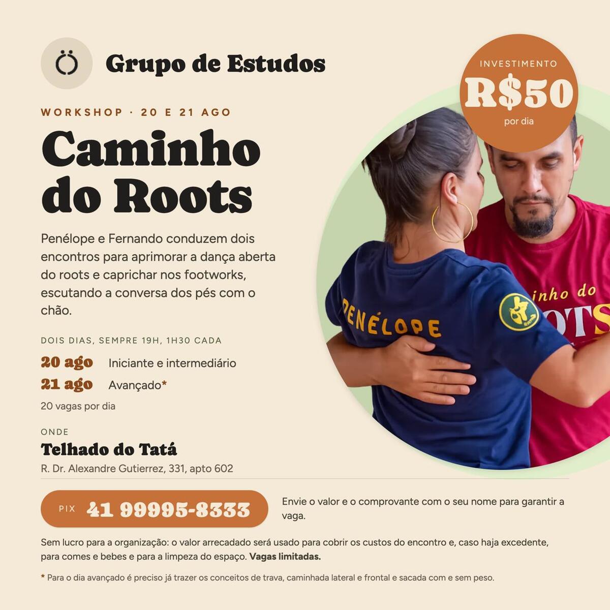 Flyer de Caminho do Roots em Curitiba — 20 e 21 de agosto